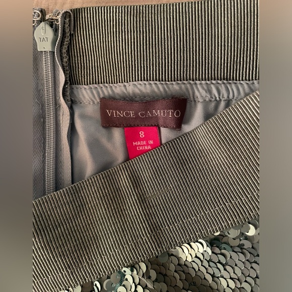 EUC Vince Camuto Sz 8 aquamarine sequin pencil skirt (worn 1 time) - Picture 5 of 10
